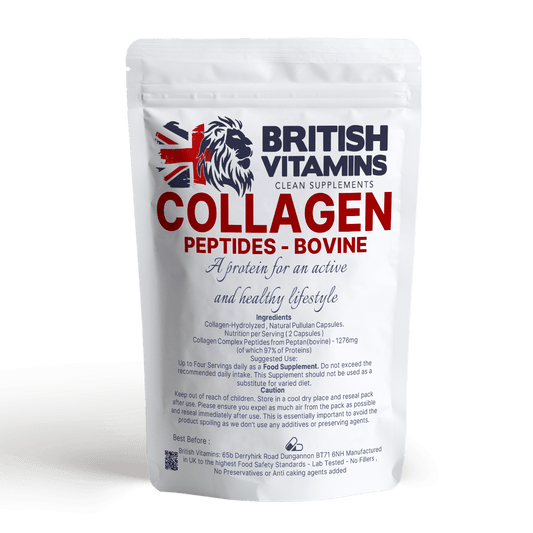 Collagen Peptides Hydrolysed Bovine Peptan  British Vitamins   