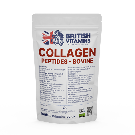 Collagen Peptides Hydrolysed Bovine Peptan British Vitamins 5 Capsules ( Sample )