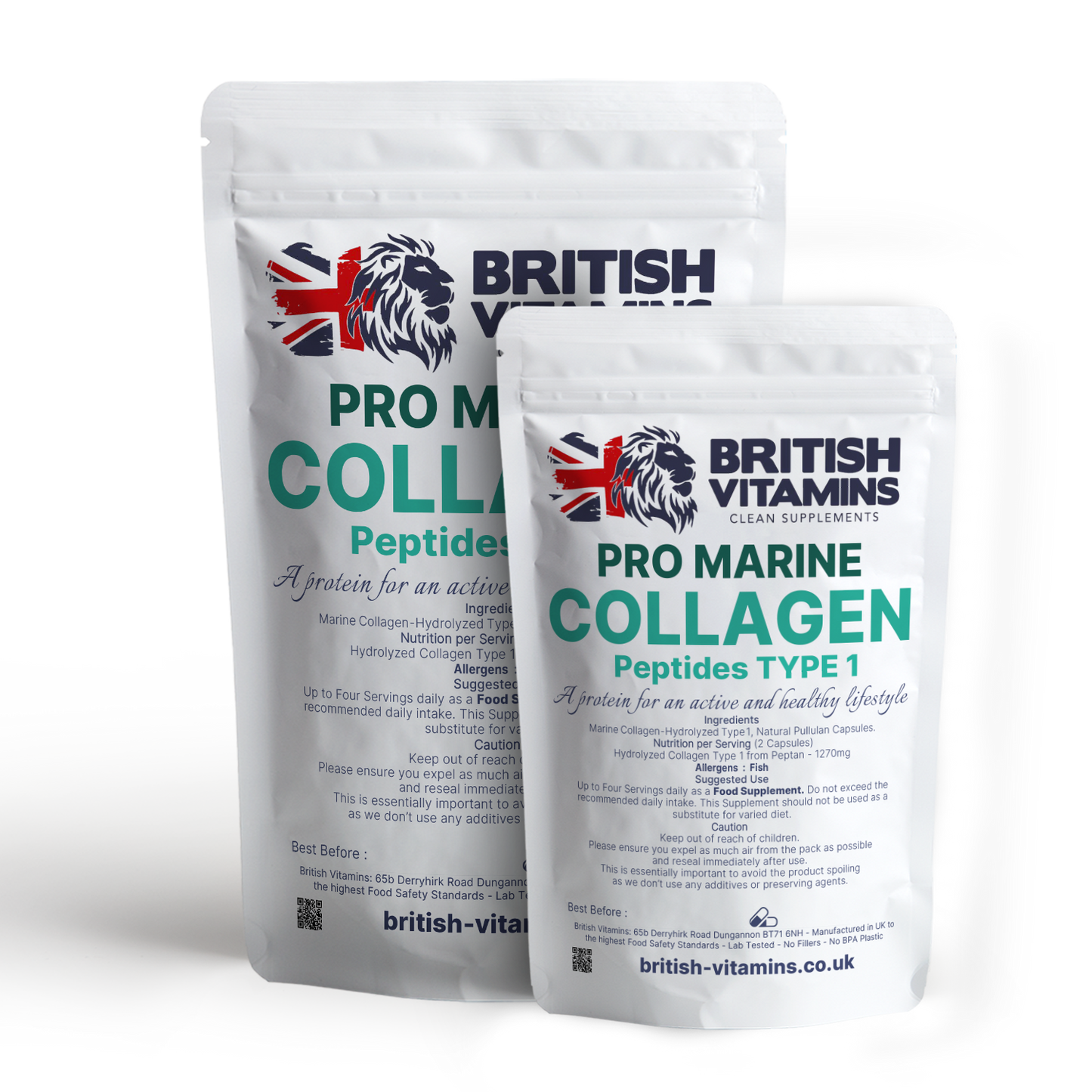 Collagen Type 1 Marine No Fillers 96% Proteins DA2000 Health & Beauty:Vitamins & Lifestyle Supplements:Vitamins & Minerals British Vitamins 5 Capsules ( Sample )