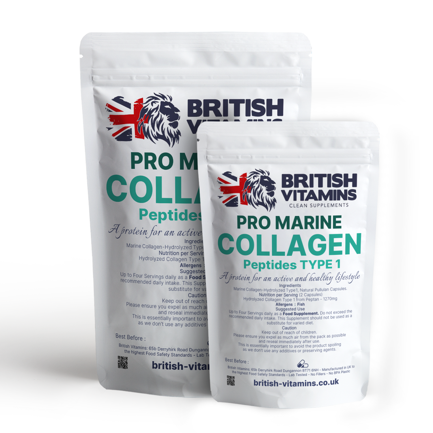 Collagen Type 1 Marine No Fillers 96% Proteins DA2000 Health & Beauty:Vitamins & Lifestyle Supplements:Vitamins & Minerals British Vitamins 5 Capsules ( Sample )