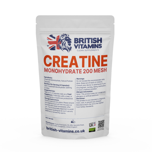 Creatine Monohydrate Capsules 3280mg Serving Health & Beauty:Vitamins & Lifestyle Supplements:Sports Supplements:Protein Shakes & Bodybuilding British Vitamins 60 capsules