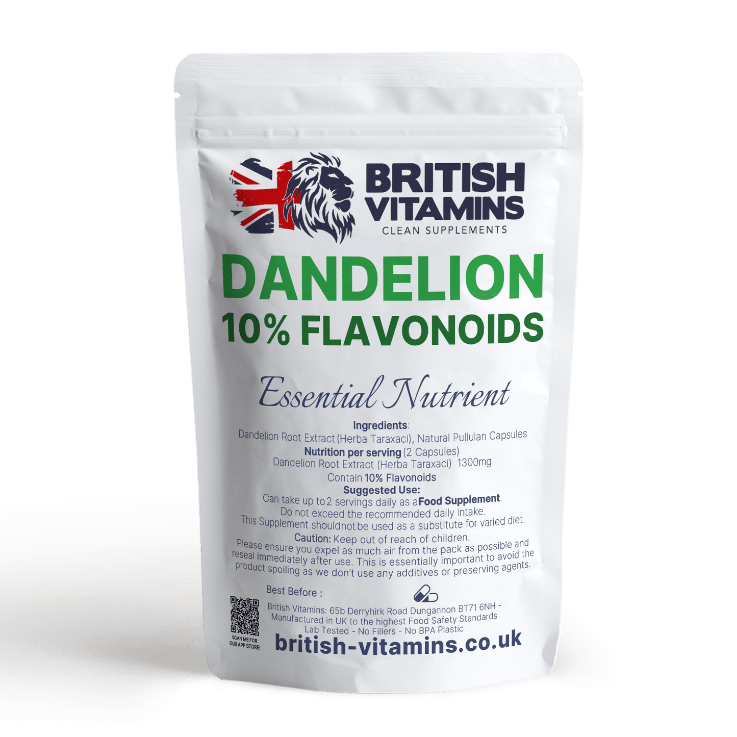 Dandelion Root Extract 650mg Health & Beauty:Vitamins & Lifestyle Supplements:Vitamins & Minerals British Vitamins 5 Capsules ( Sample )  