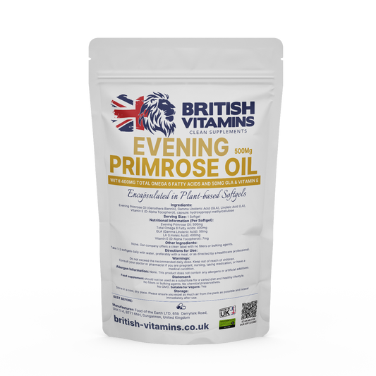 Evening Primrose Oil Health & Beauty:Vitamins & Lifestyle Supplements:Sports Supplements:Protein Shakes & Bodybuilding British Vitamins 5 Capsules ( Sample )  