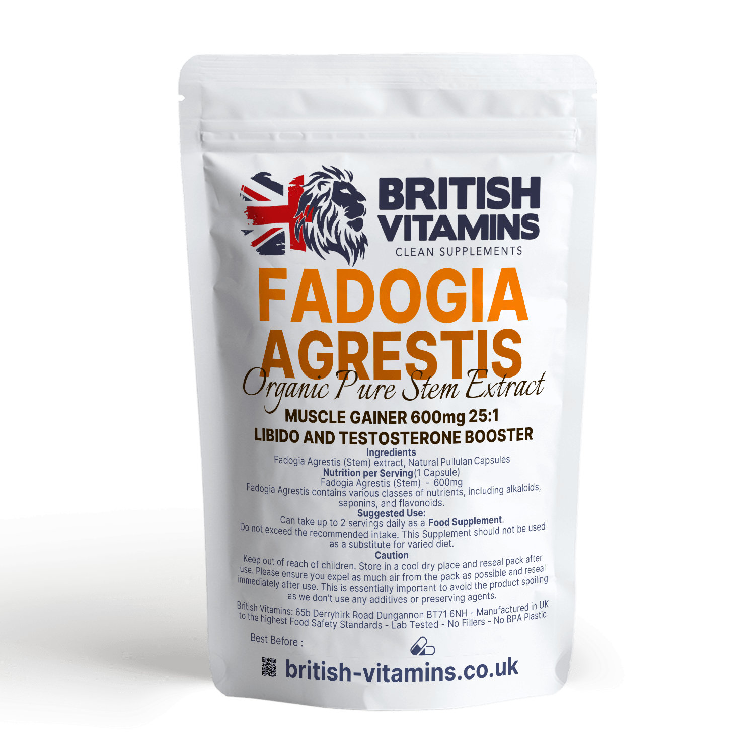 Fadogia Agrestis Extract Health & Beauty:Vitamins & Lifestyle Supplements:Sports Supplements:Protein Shakes & Bodybuilding British Vitamins   