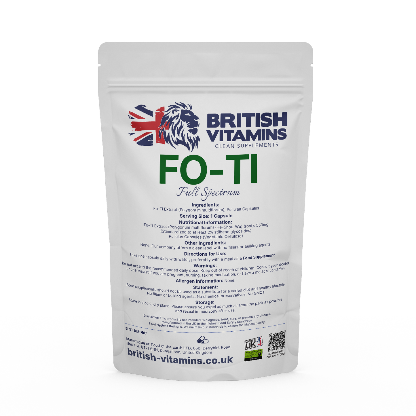 FoTi Health & Beauty:Vitamins & Lifestyle Supplements:Vitamins & Minerals British Vitamins 5 Capsules (sample)  