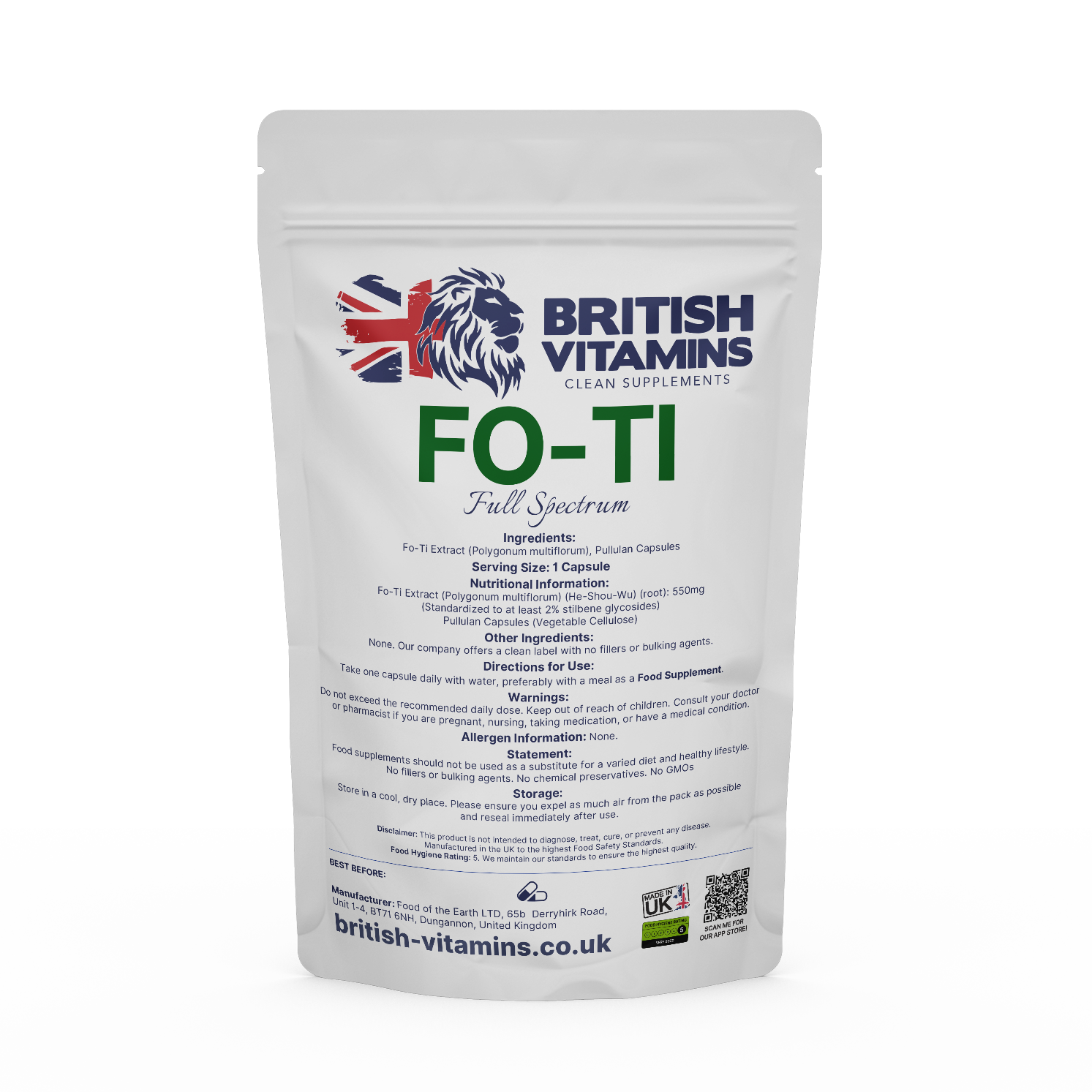 FoTi Health & Beauty:Vitamins & Lifestyle Supplements:Vitamins & Minerals British Vitamins 5 Capsules (sample)  