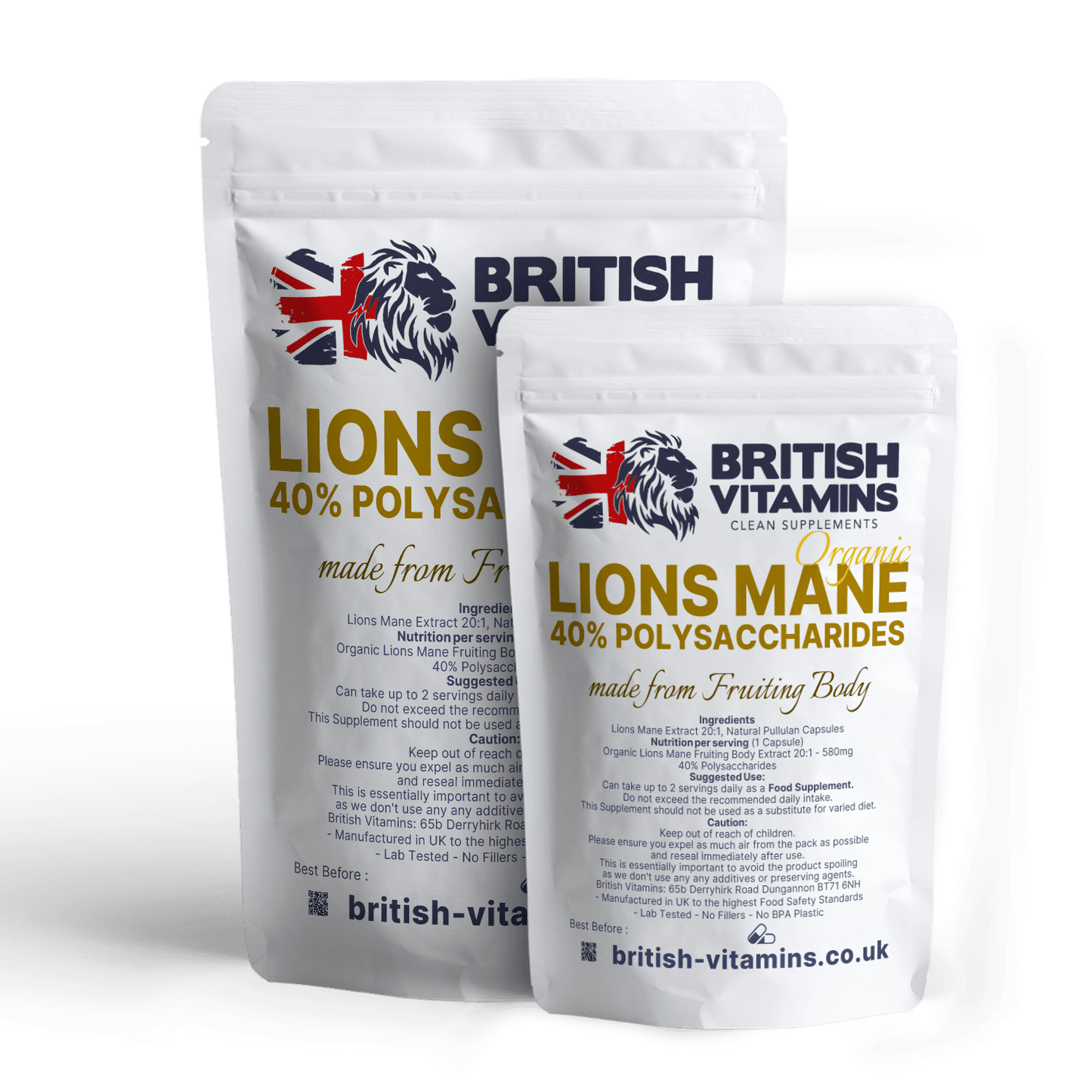 Lions Mane Mushrooms 20:1 extract  40% polysaccharides Health & Beauty:Vitamins & Lifestyle Supplements:Vitamins & Minerals British Vitamins 5 Capsules ( Sample )  