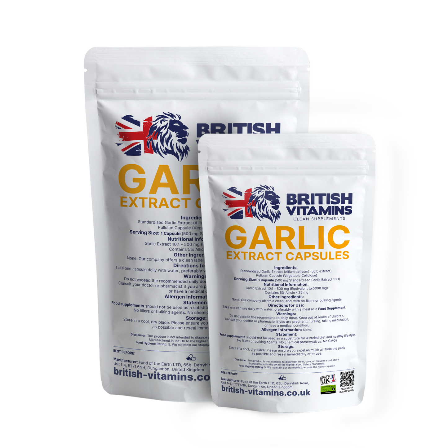 Garlic Extract Capsules Health & Beauty:Vitamins & Lifestyle Supplements:Vitamins & Minerals British Vitamins   