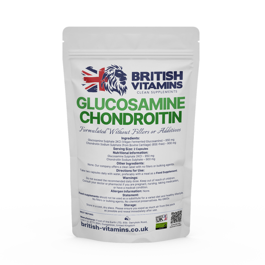 Glucosamine Chondroitin Health & Beauty:Vitamins & Lifestyle Supplements:Vitamins & Minerals British Vitamins 5 Capsules (sample)  