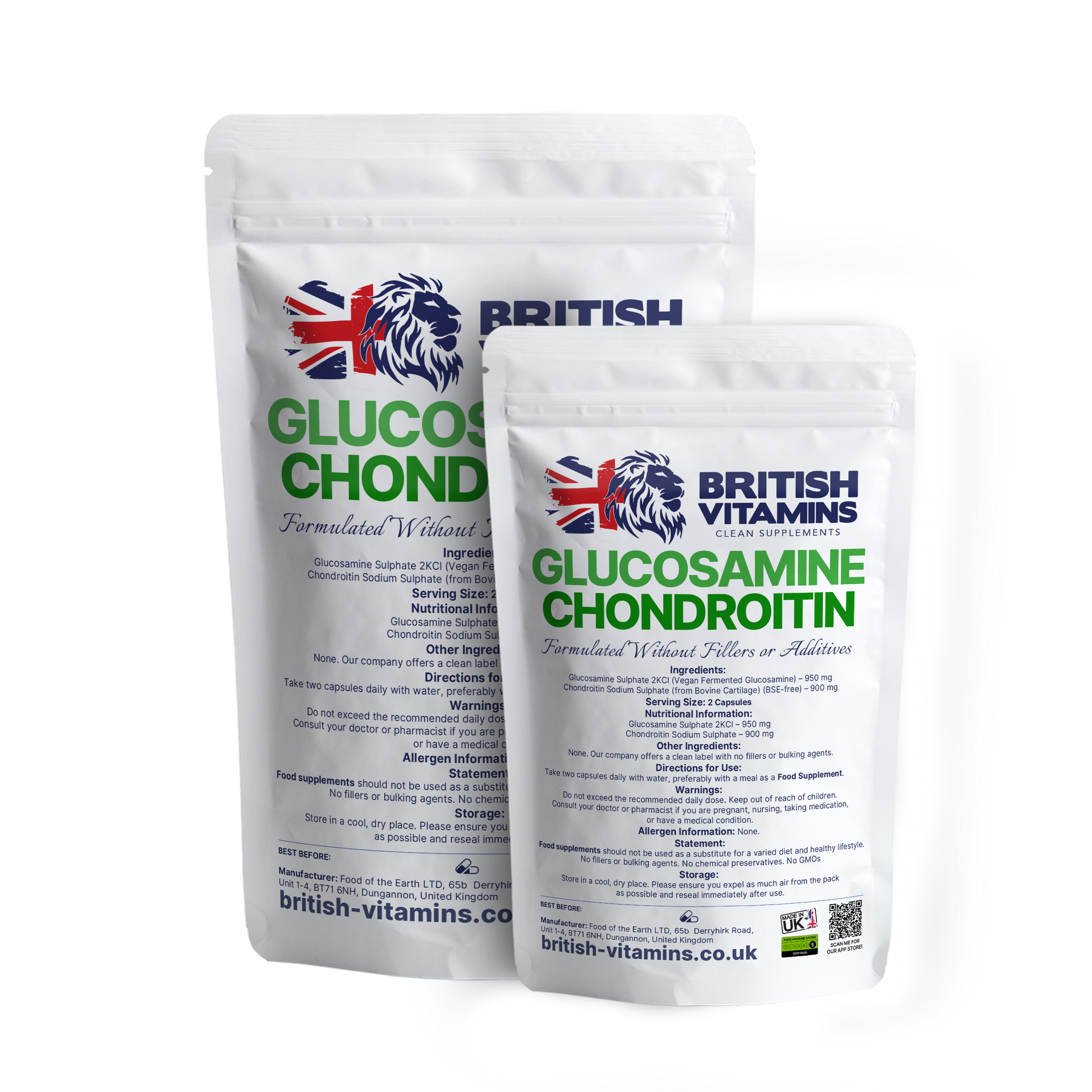 Glucosamine Chondroitin Health & Beauty:Vitamins & Lifestyle Supplements:Vitamins & Minerals British Vitamins   