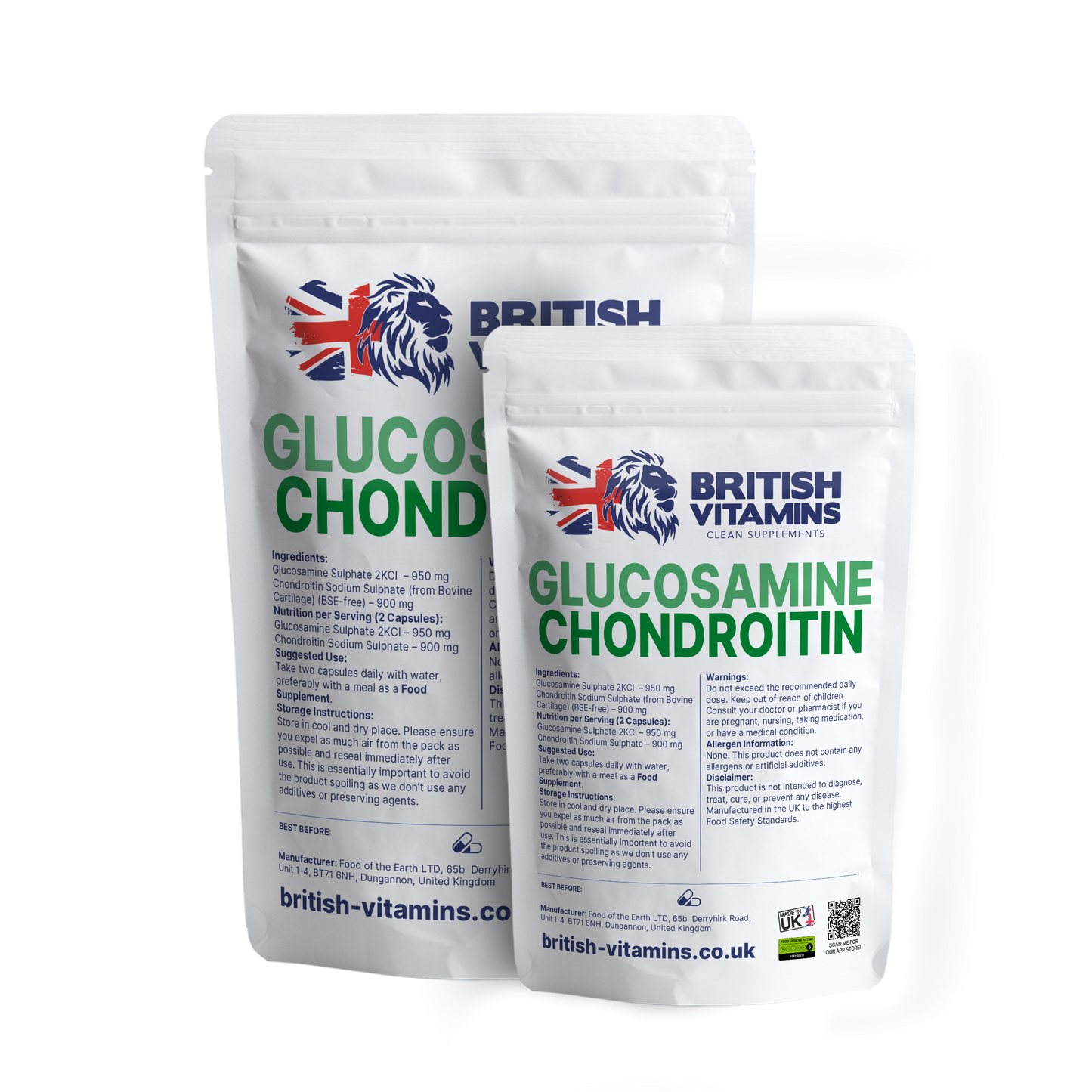 Glucosamine Chondroitin Health & Beauty:Vitamins & Lifestyle Supplements:Vitamins & Minerals British Vitamins