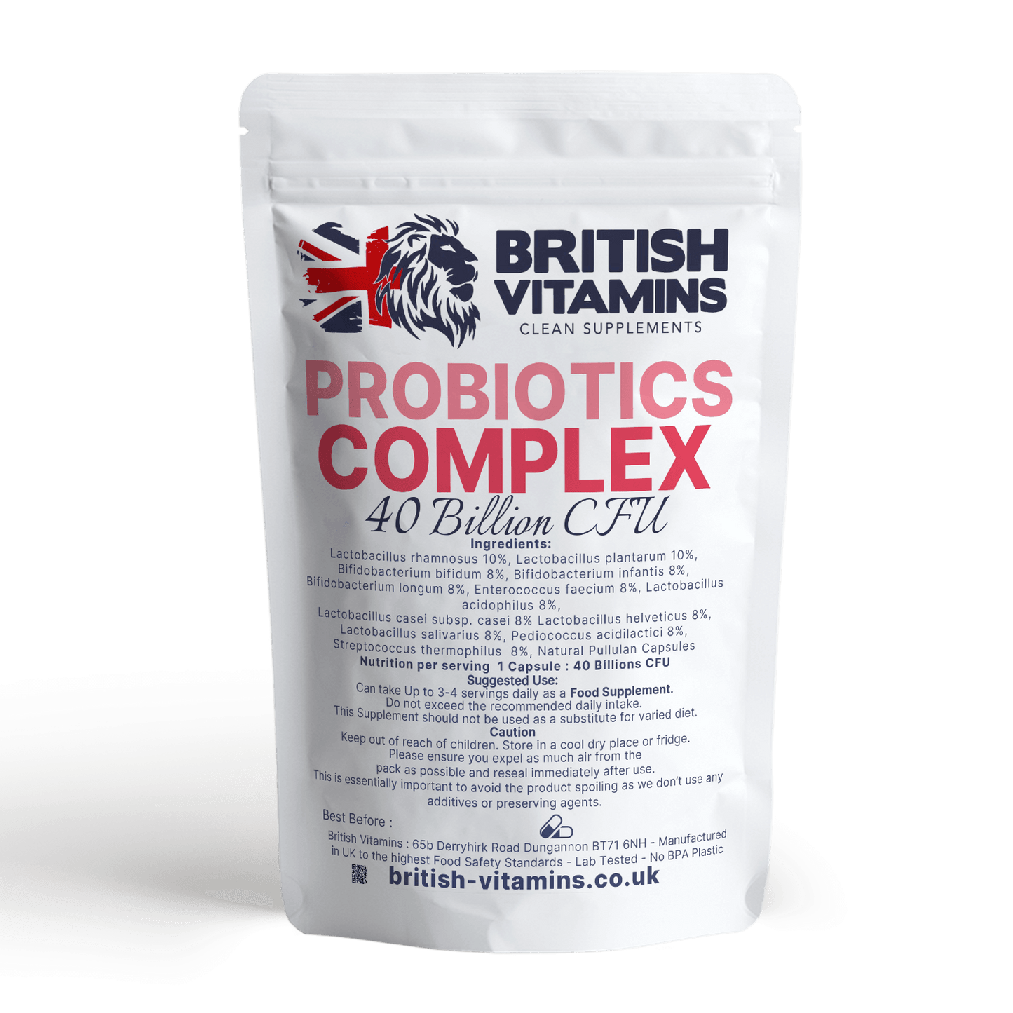 Probiotics COMPLEX Bio Culture 40 Billion CFU Health & Beauty:Vitamins & Lifestyle Supplements:Vitamins & Minerals British Vitamins   