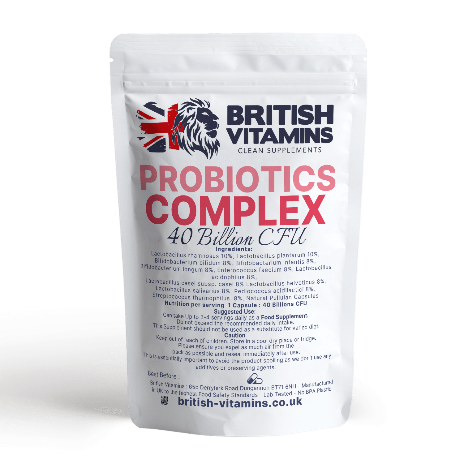 Probiotics COMPLEX Bio Culture 40 Billion CFU Health & Beauty:Vitamins & Lifestyle Supplements:Vitamins & Minerals British Vitamins   