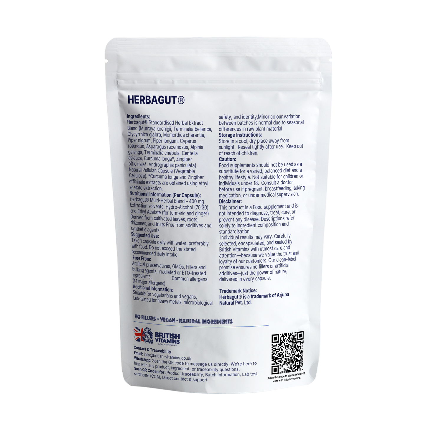 Herbagut® – Multi-Herbal Extract Blend – 400 mg British Vitamins