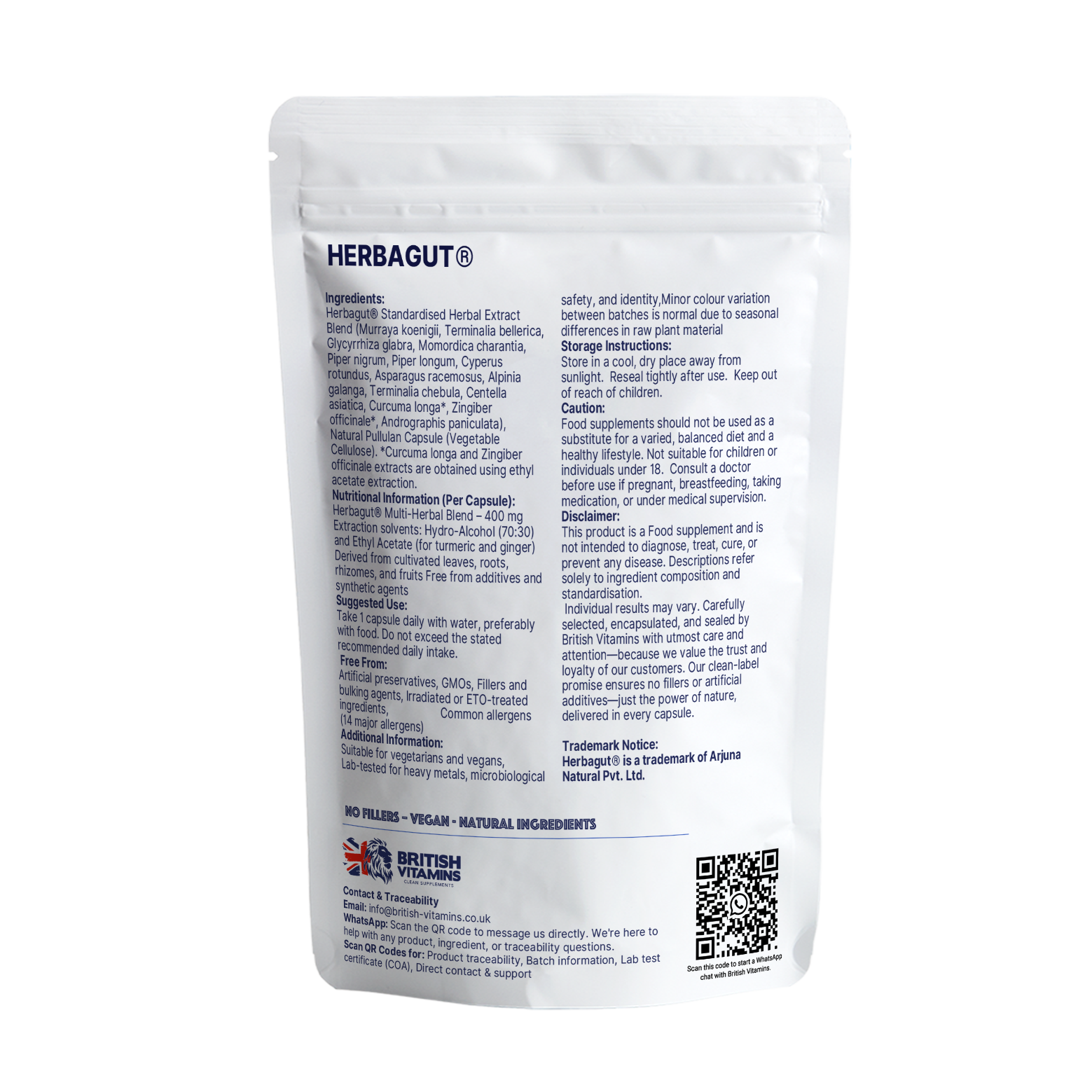 Herbagut® – Multi-Herbal Extract Blend – 400 mg British Vitamins
