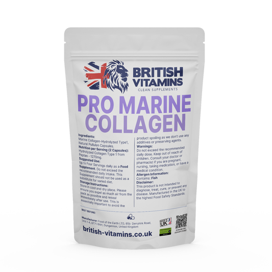 Collagen Type 1 Marine Hydrolysed 96% Proteins DA2000 Health & Beauty:Vitamins & Lifestyle Supplements:Vitamins & Minerals British Vitamins 5 Capsules ( Sample )