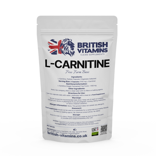 L-Carnitine Health & Beauty:Vitamins & Lifestyle Supplements:Vitamins & Minerals British Vitamins 5 Capsules (Sample)  