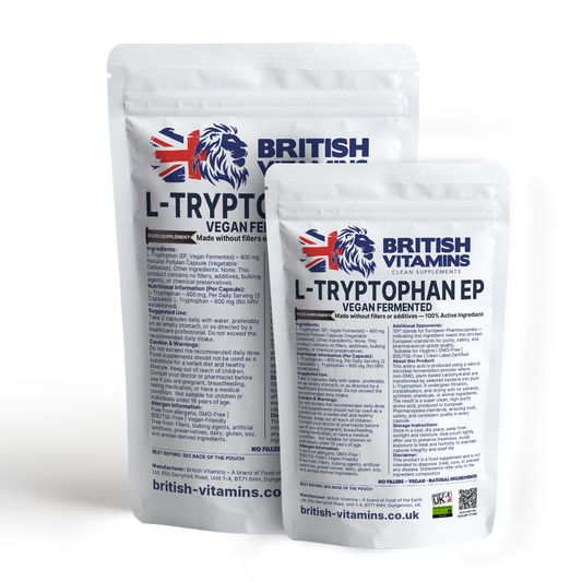 L-Tryptophan (EP, Vegan Fermented) 400 mg British Vitamins