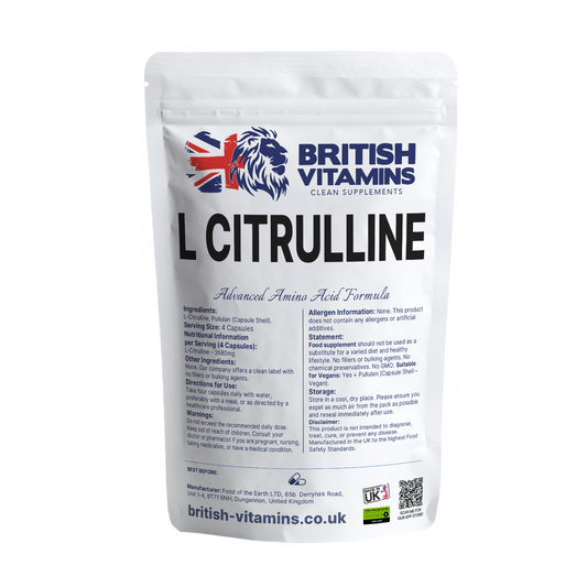 L-Citrulline Health & Beauty:Vitamins & Lifestyle Supplements:Vitamins & Minerals British Vitamins 120 Capsules  