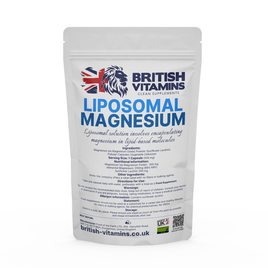 Liposomal Magnesium Health & Beauty:Vitamins & Lifestyle Supplements:Vitamins & Minerals British Vitamins 5 Capsules (Sample)  