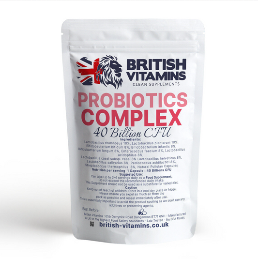Live culture strain COMPLEX 40 Billion CFU/g Health & Beauty:Vitamins & Lifestyle Supplements:Vitamins & Minerals British Vitamins 30 Capsules