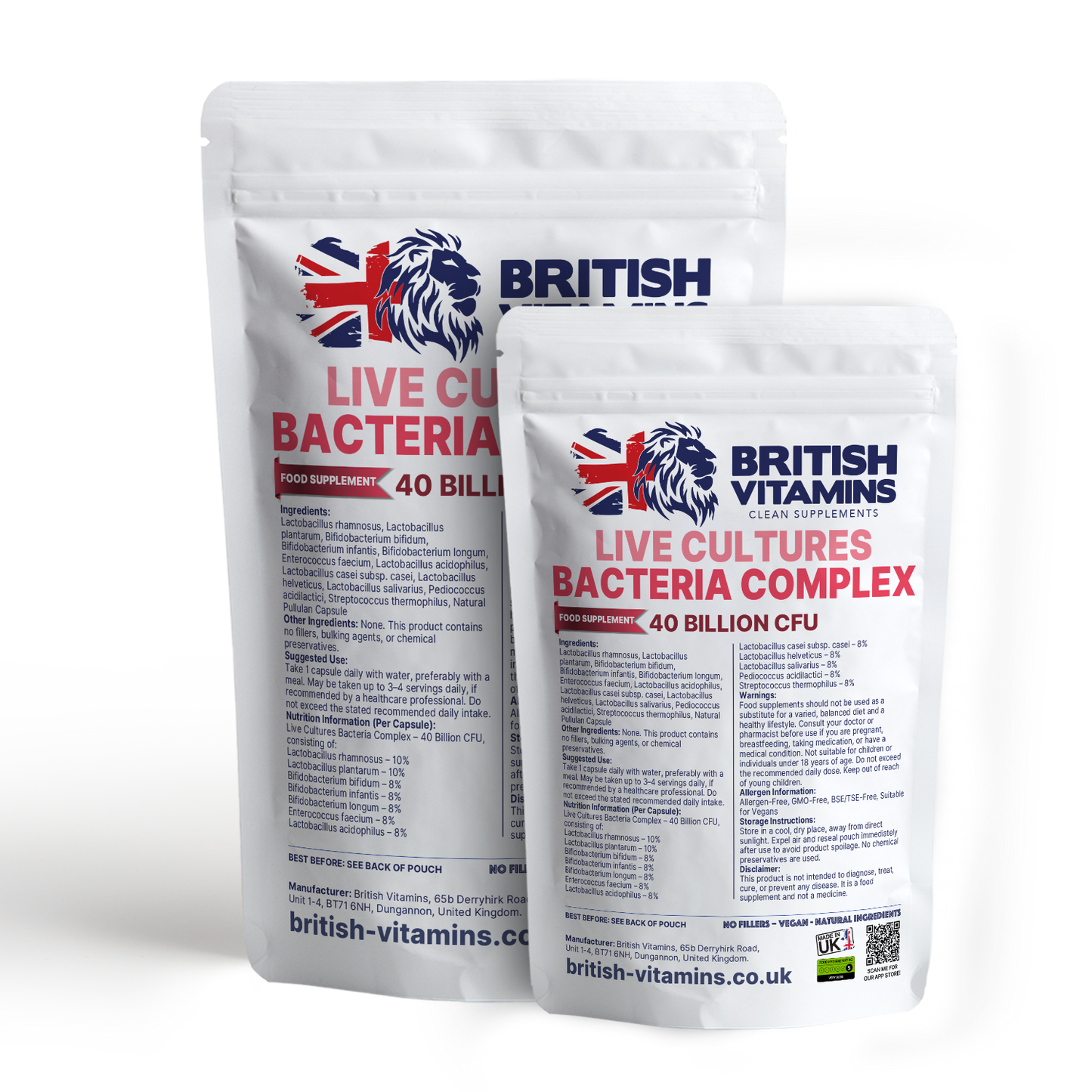 Live culture strain COMPLEX 40 Billion CFU/g Health & Beauty:Vitamins & Lifestyle Supplements:Vitamins & Minerals British Vitamins