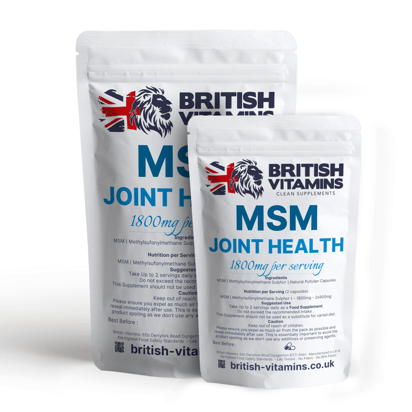 MSM 900mg Vegan Capsules No Fillers Health & Beauty:Vitamins & Lifestyle Supplements:Vitamins & Minerals British Vitamins 5 Capsules ( Sample )  