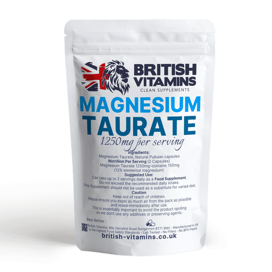 Magnesium Taurate Capsules No Fillers Health & Beauty:Vitamins & Lifestyle Supplements:Vitamins & Minerals British Vitamins   