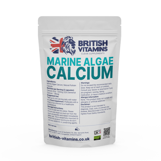 Algae Calcium contains Ocean Magnesium and Trace Minerals Health & Beauty:Vitamins & Lifestyle Supplements:Sports Supplements:Protein Shakes & Bodybuilding British Vitamins 60 Capsules