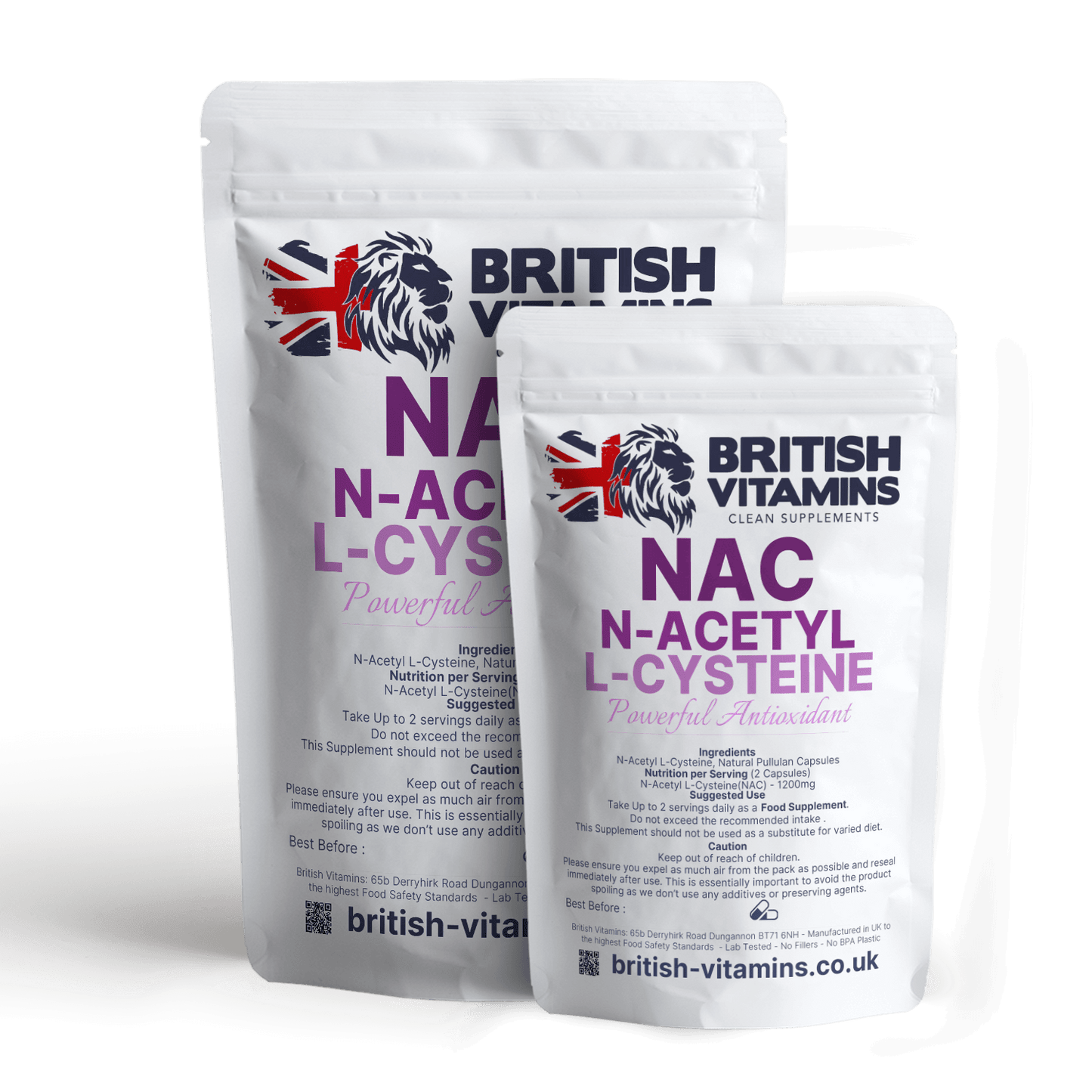 NAC N Acetyl Cysteine 1200mg serving Amino Acid Health & Beauty:Vitamins & Lifestyle Supplements:Vitamins & Minerals British Vitamins 30 Capsules ( Half Month supply )  