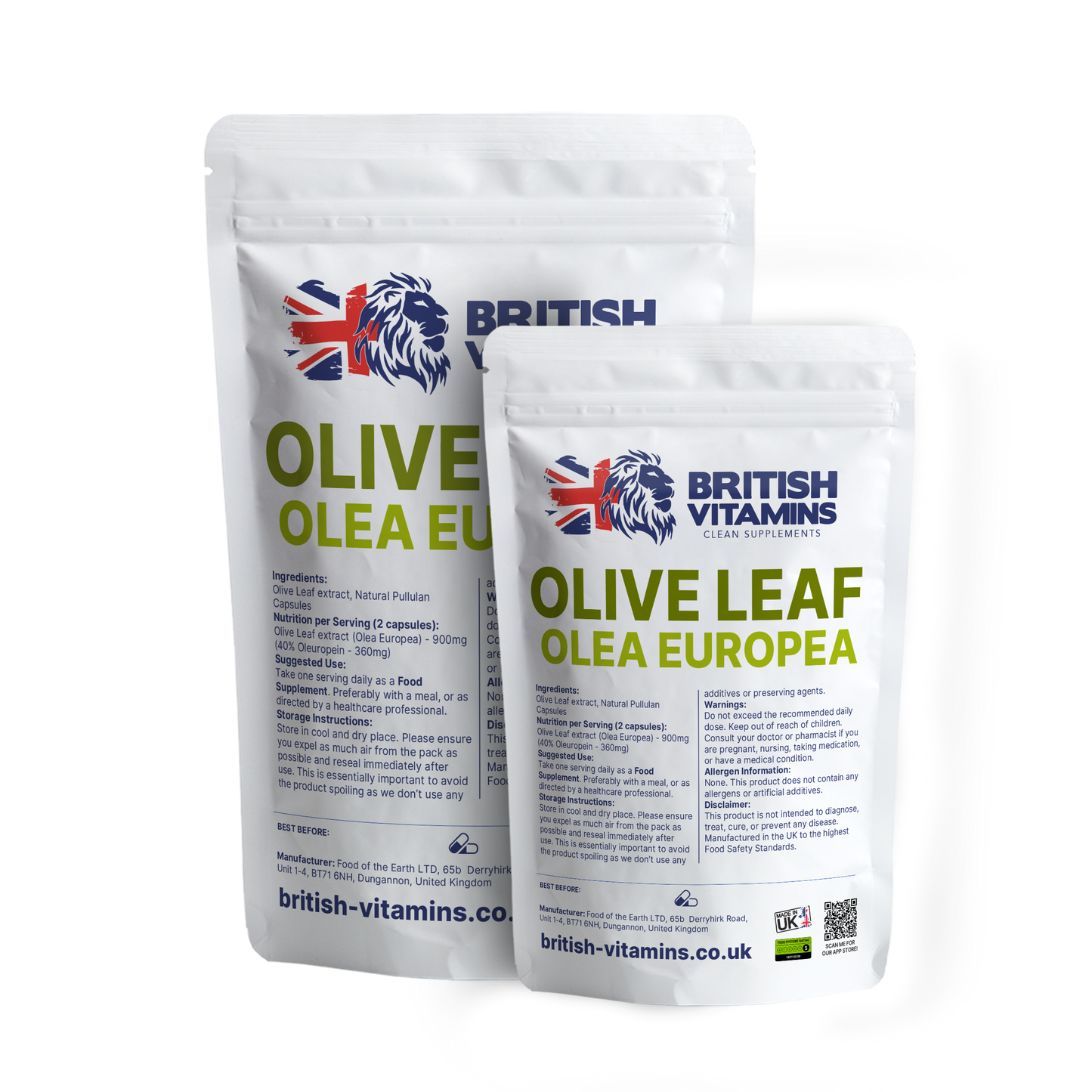 Olive Leaf Extract 40% active Oleuropein Health & Beauty:Vitamins & Lifestyle Supplements:Vitamins & Minerals British Vitamins