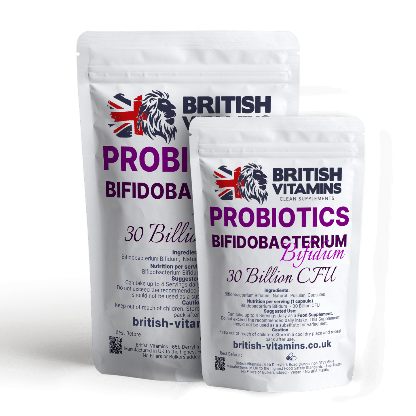 Probiotics Bifidobacterium Bifidium 30 Billion CFU bacteria Health & Beauty:Vitamins & Lifestyle Supplements:Vitamins & Minerals British Vitamins 5 Capsules ( Sample )  