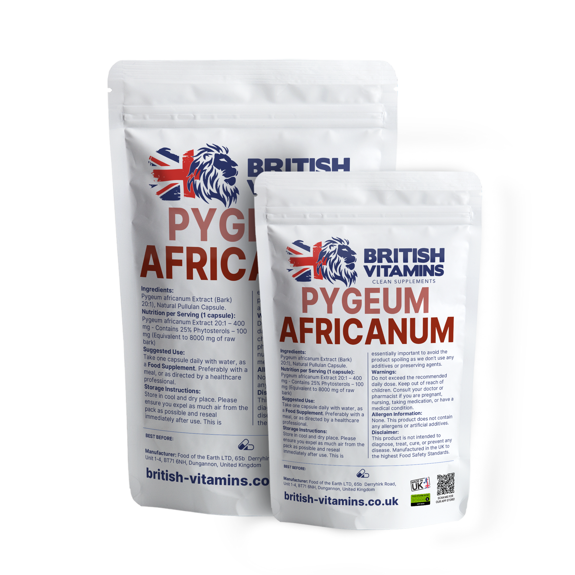 Pygeum Africanum Health & Beauty:Vitamins & Lifestyle Supplements:Vitamins & Minerals British Vitamins