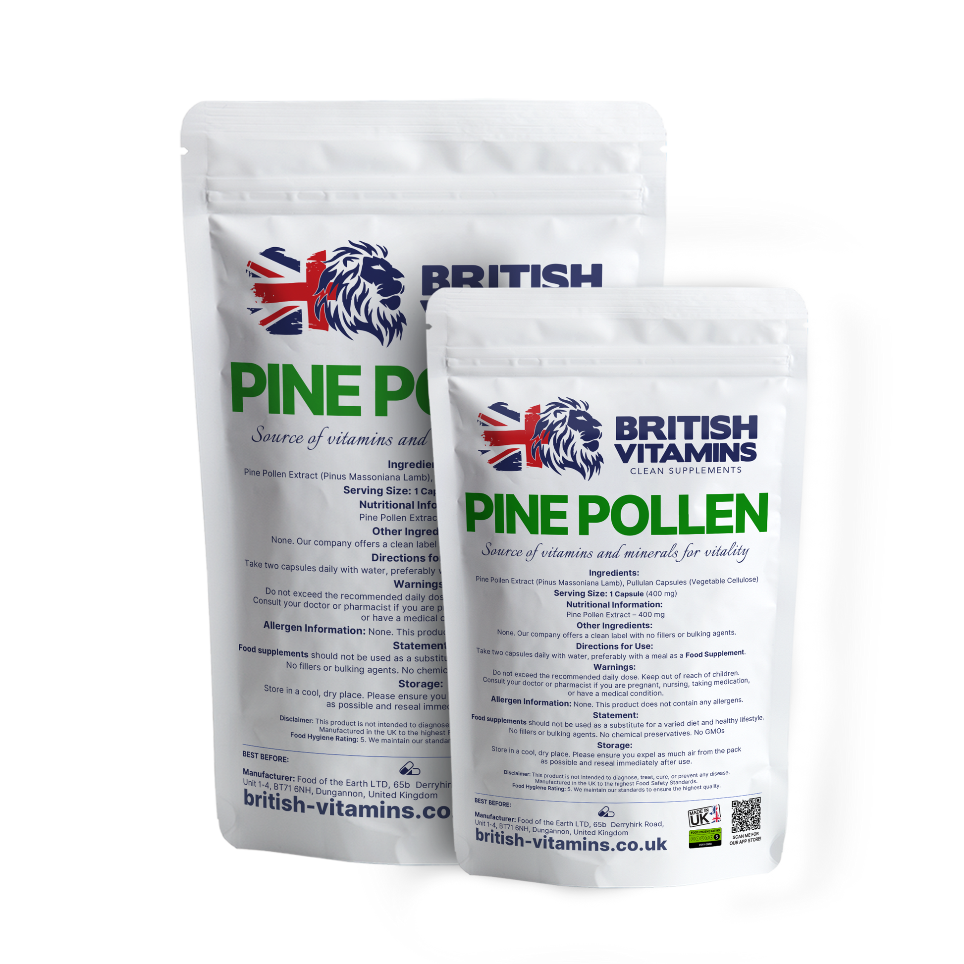 Pine Pollen Health & Beauty:Vitamins & Lifestyle Supplements:Vitamins & Minerals British Vitamins   