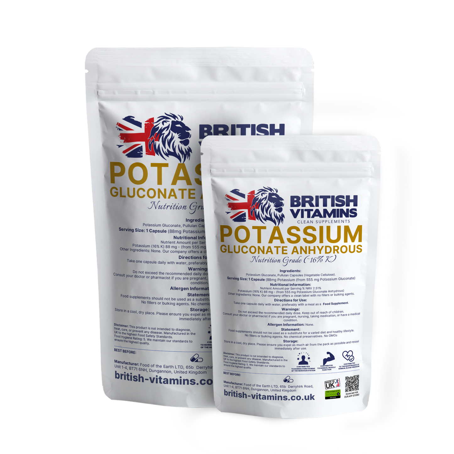 Potassium Gluconate Health & Beauty:Vitamins & Lifestyle Supplements:Vitamins & Minerals British Vitamins   