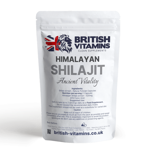 Shilajit capsules 520mg Detox Antioxidant British Vitamins   