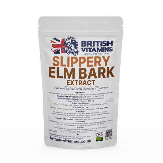 Slippery Elm Bark Extract Health & Beauty:Vitamins & Lifestyle Supplements:Vitamins & Minerals British Vitamins 5 Capsules ( Sample )  