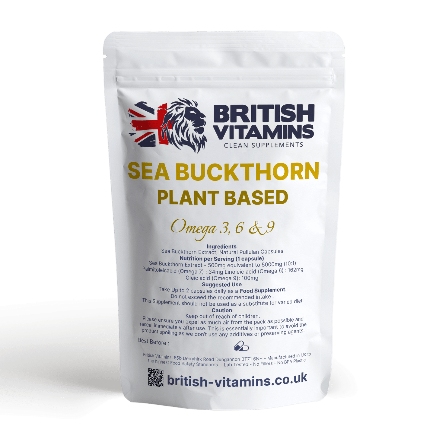 Sea Buckthorn 5000mg Plant Based Omega 3 6 9 & 7 Rich in Vitamins and Nutrients Health & Beauty:Vitamins & Lifestyle Supplements:Vitamins & Minerals British Vitamins   