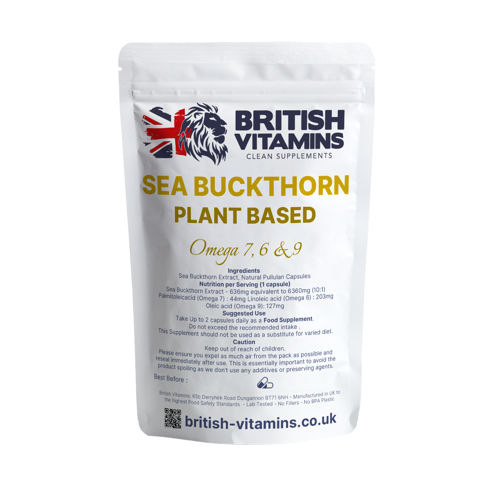 Sea Buckthorn 636mg Plant Based Omega 3 6 9 & 7 Rich in Vitamins and Nutrients Health & Beauty:Vitamins & Lifestyle Supplements:Vitamins & Minerals British Vitamins   