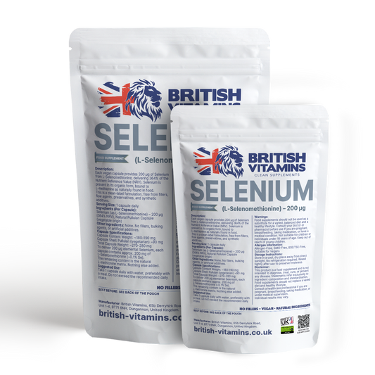 Selenium Supplement 200 µg – L-Selenomethionine – Vegan, No Fillers Health & Beauty:Vitamins & Lifestyle Supplements:Sports Supplements:Protein Shakes & Bodybuilding British Vitamins