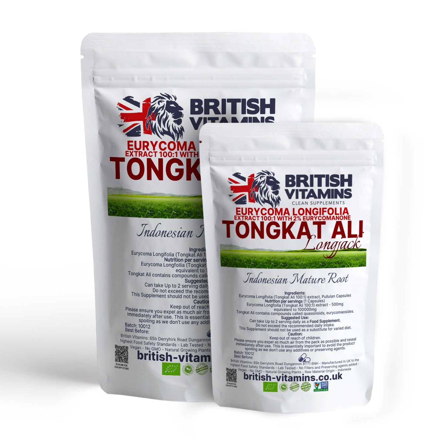 Tongkat Capsules 100:1 Root Extract Health & Beauty:Vitamins & Lifestyle Supplements:Vitamins & Minerals British Vitamins   