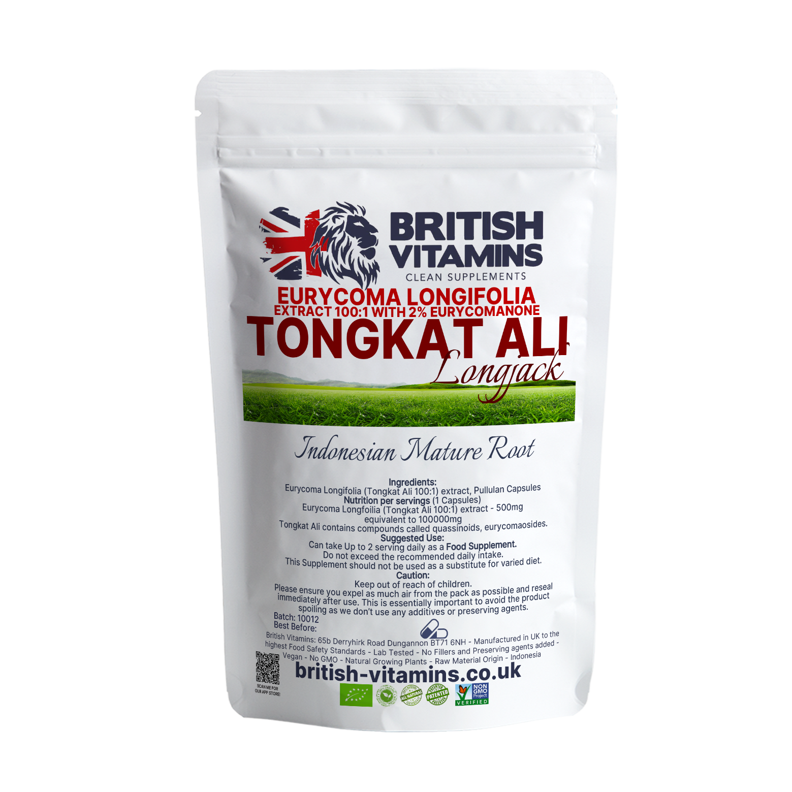 Tongkat Capsules 100:1 Root Extract Health & Beauty:Vitamins & Lifestyle Supplements:Vitamins & Minerals British Vitamins 5 Capsules ( Sample )  