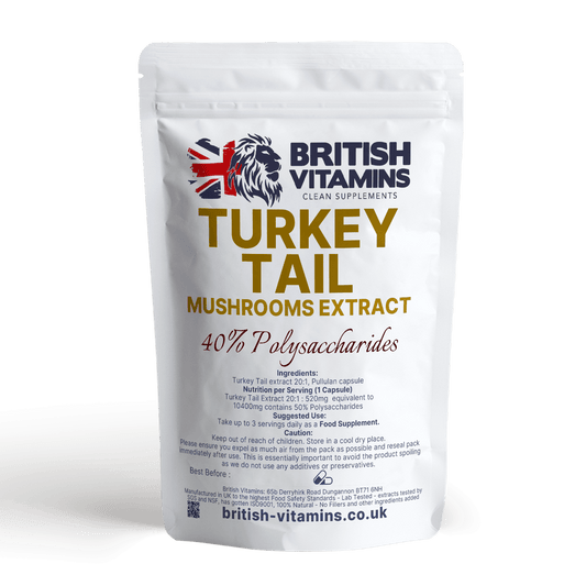 TurkeyTail Mushroom  520mg equivalent to 10400mg 50% Health & Beauty:Vitamins & Lifestyle Supplements:Vitamins & Minerals British Vitamins   