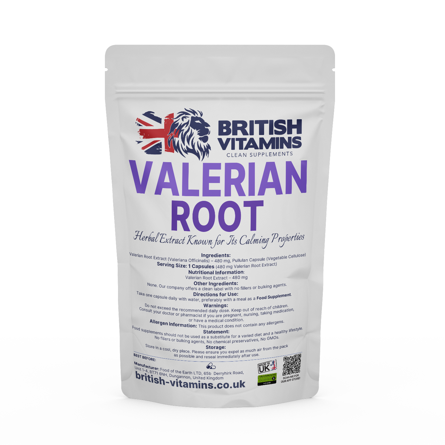 Valerian Root Extract Health & Beauty:Vitamins & Lifestyle Supplements:Vitamins & Minerals British Vitamins 5 Capsules ( Sample )  