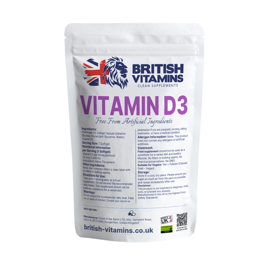 Vitamin D3 1000iu Softgels Food Supplement British Vitamins 120 Capsules