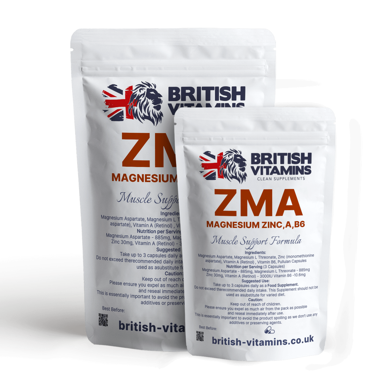 ZMA B6  Zinc + Two Forms Magnesium L Threonate Vitamin A Magnesium Aspartate Health & Beauty:Vitamins & Lifestyle Supplements:Sports Supplements:Protein Shakes & Bodybuilding British Vitamins 5 capsules  