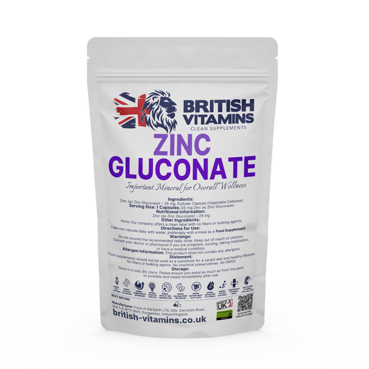 Zinc Gluconate Health & Beauty:Vitamins & Lifestyle Supplements:Vitamins & Minerals British Vitamins 5 Capsules ( Sample )  