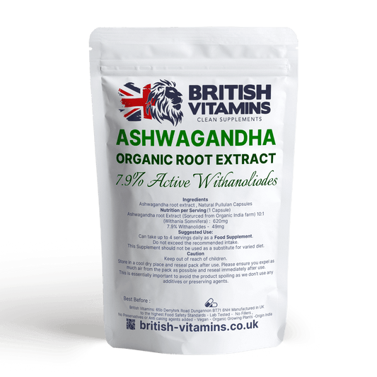 Ashwagandha Organic root extract 7.9% Withanolides Health & Beauty:Vitamins & Lifestyle Supplements:Vitamins & Minerals British Vitamins   