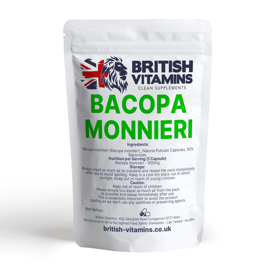 Bacopa Monnieri Capsule Extract High Strength Memory 50% Bacosides No Fillers Health & Beauty:Vitamins & Lifestyle Supplements:Vitamins & Minerals British Vitamins 30 Capsules ( Sample )  