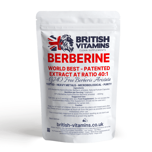 Berberine Berberis capsules 400mg 40:1 Health & Beauty:Vitamins & Lifestyle Supplements:Vitamins & Minerals British Vitamins 30 Capsules  